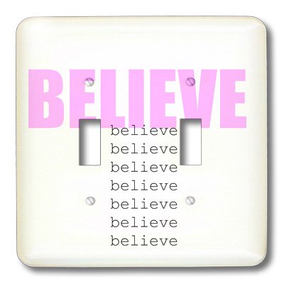 Interrupteur à baïonnette robuste 3dRose Believe anti-rayures pour chambre