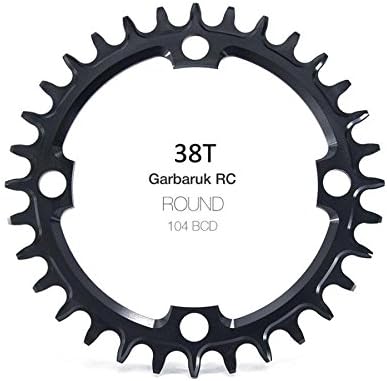 Garbaruk Monocorona 38d 104 mm bcd round black (Narrow/wide Monocorone mtb chainring bcd 38t 104 round Narrow-wide (black) Chainrings