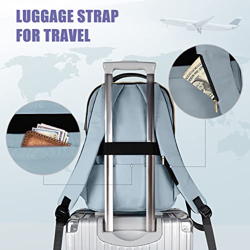 Image of MATEIN 15.6 Laptop Backpack, Slim Backpacks for Women with Luggage Strap