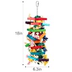 Extra Large Natural Wood Bird Toys for Macaws, African Grey, Amazon Parrots Gifts - Image 6