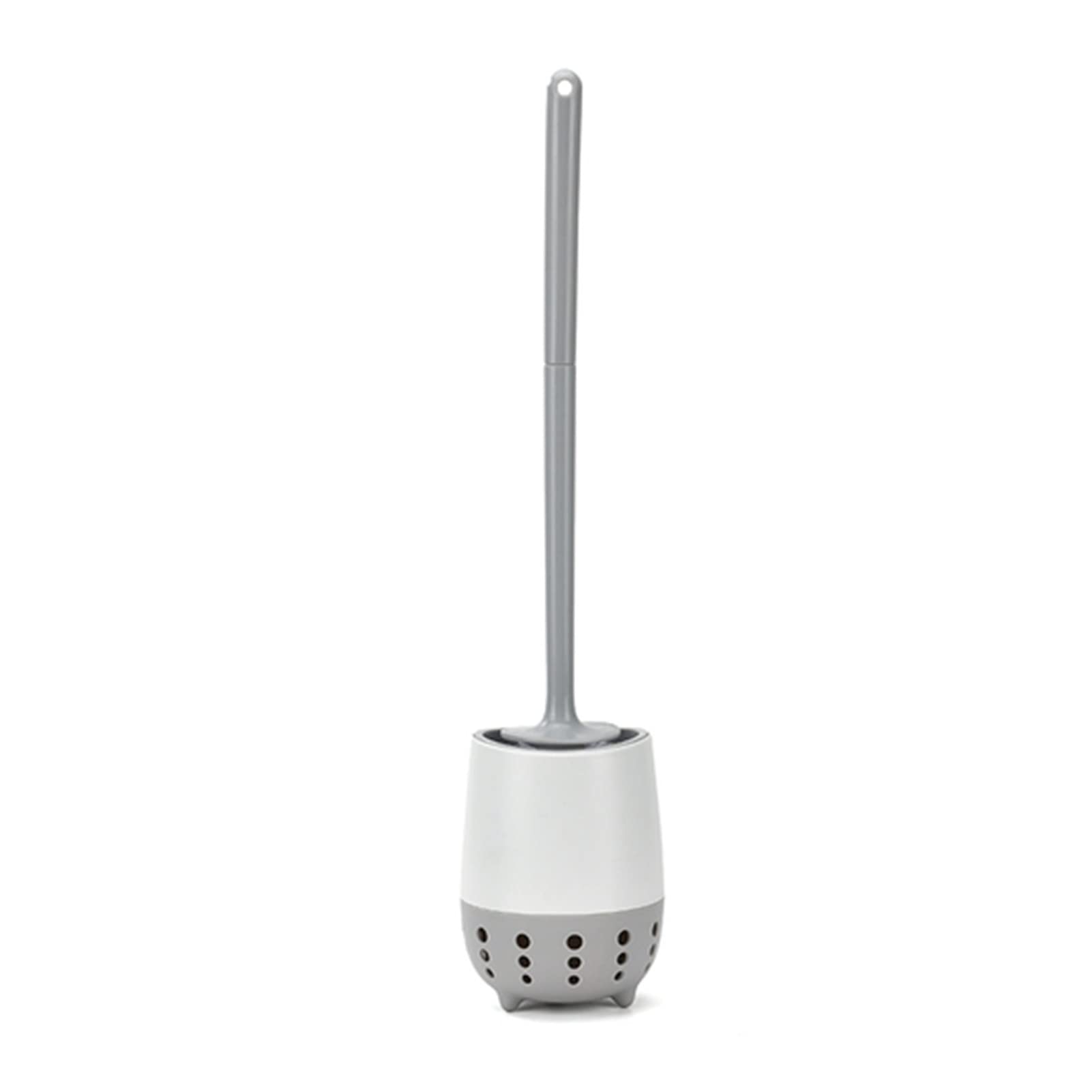 Escobillero Moderno para Inodoro, Limpiador Profundo, de Pared, Duradero, Soporte para escobillero, Accesorio para baño (Gris)