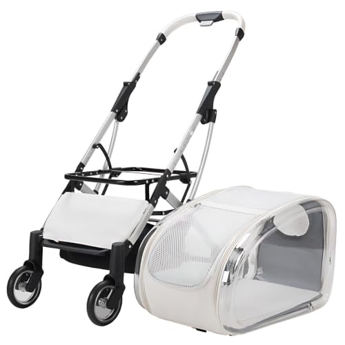 Coche para gatos resistente a mordeduras con cesta de almacenamiento 2