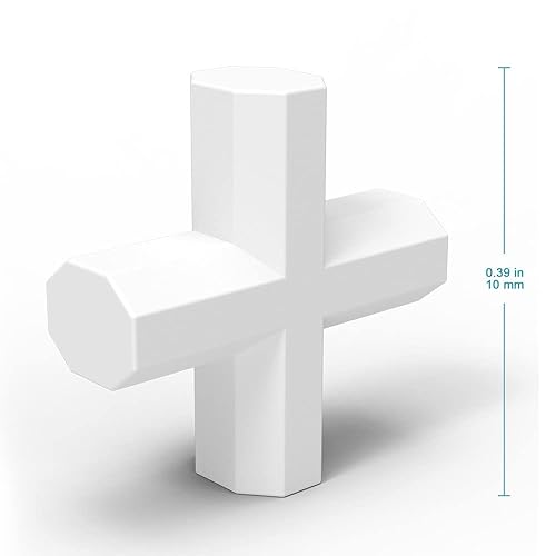 Miniatura 2 de StonyLab Paquete de 5 barras agitadoras magnéticas con forma de cruz, mezclador de agitación blanco recubierto de PTFE de 0.394 x 0.118 in