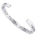 Produktbild Gleamart Inspirational Manschette Armreif Edelstahl graviert Keep Going Armband Geschenk Keep Going Leave