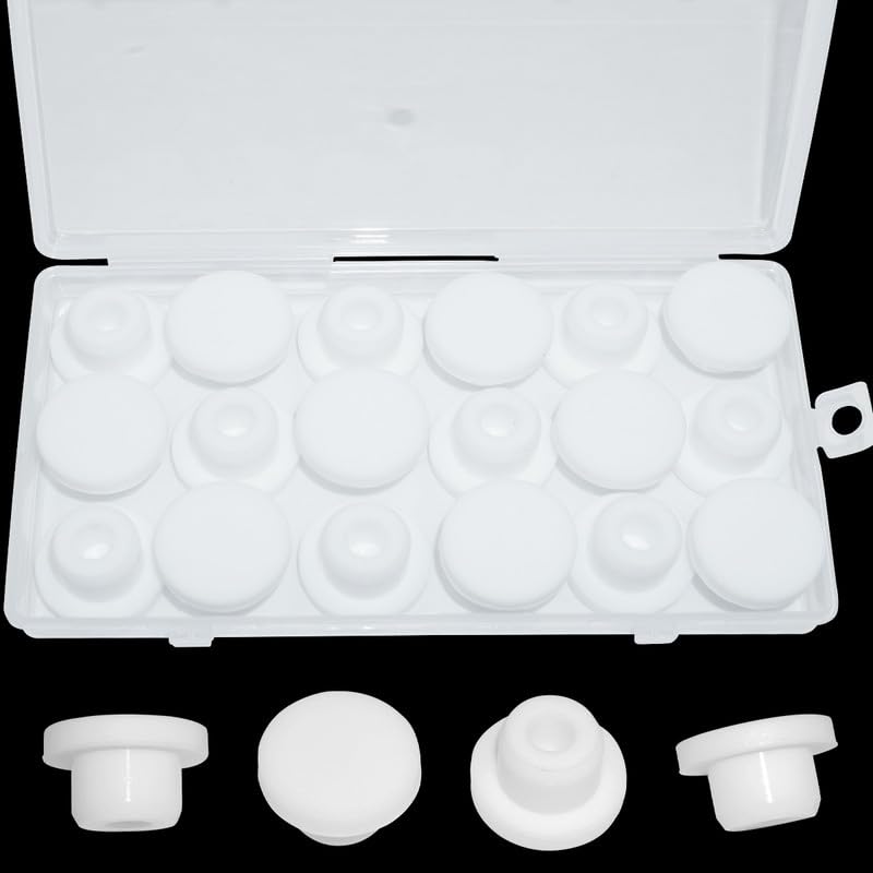 18Pcs 16 mm/0.63 in Silicone Rubber Plug for 15.5mm in Round Hole