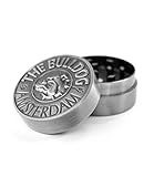 The Bulldog Amsterdam Metal Grinder | 2 pezzi Embossed Silver Metal Grinder for King Size Rolling Paper