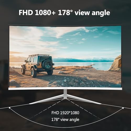 Image of Z-Edge 24-inch Curved Gaming Monitor, Full HD 1080P 1920x1080 LED Backlight Monitor, with 100Hz Refresh Rate and Eye-Care Technology, U24C 178 Wide View Angle, DP+HDMI