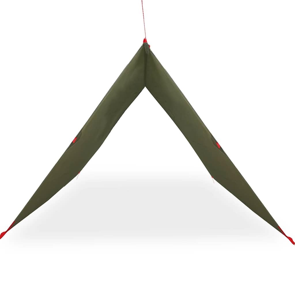 Tarp Olivgrün 306 x 306 cm Camping-Plane Zeltplane für Outdoor und Trekking mit Tragetasche, Vielseitige Abdeckung mit Ösen, Leichte Camping-Überdachung