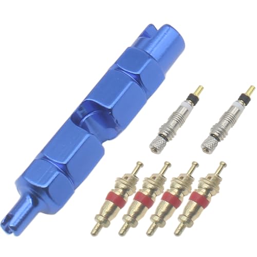 OZXNO Kit de herramientas de reparación de válvulas de neumáticos de bicicleta (6 piezas)