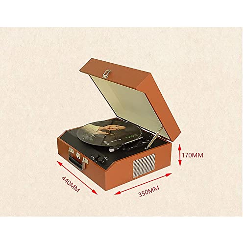 AURADO Phonographe créatif Antique Bluetooth Audio Vinyle Tourne-Disque PU rétro phonographe en Bois européen (Tourne… - Les Beatles, Paul McCartney, John Lennon, RIngo Starr, George Harrison AURADO Phonographe créatif Antique Bluetooth Audio Vinyle Tourne-Disque PU rétro phonographe en Bois européen (Tourne… – Image 5