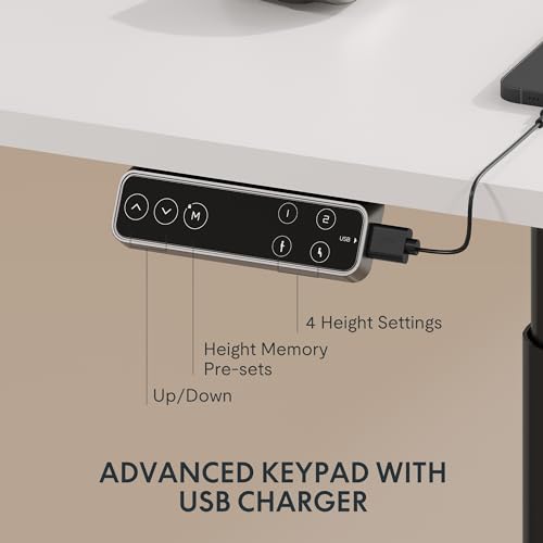 FLEXISPOT E6 Pro Oval Leg Dual Motor 3 Stages Standing Desk 48x30 Inch Skin-Friendly Electric Height Adjustable Whole-Piece Sit Stand Up Desk 150KG Load Capacity (Black Frame + White Desktop) - Image 2