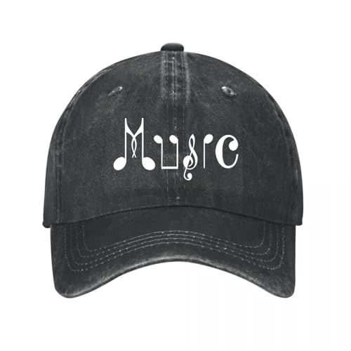 Casquette Musique Snapback en coton lavé contre le soleil pour adultes et enfants
