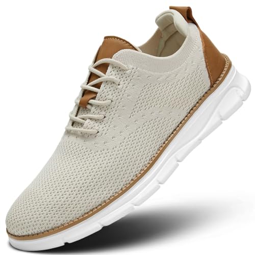 Image of Men's Mesh Sneakers Oxfords Lace-Up Lightweight Casual Walking Shoes Driving Shoes