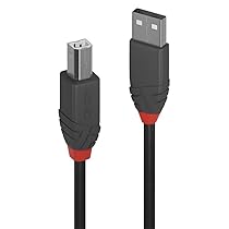 LINDY – Cavo USB 2.0 Tipo A a USB Tipo B, Cavetto USB Anthra Line 5 Metri, Tipo Maschio A, B, Velocità di Trasferimento Dati Speed Fino a 480Mbps per Tastiera, Stampante, Fotocamera, Hard Disk