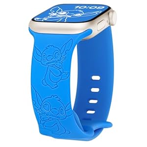 Compatible with Silicone Sport Apple Watch Bands for Women Men 44mm 45mm 49mm 42mm,Cute Anime Engraved Adjustable iWatch Bands for Apple Watch Series 9 SE 8 7 6 5 4 3 2 1 Ultra 2 1 Band(Blue)