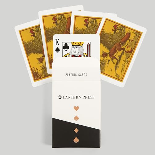 Baraja de póker vintage con 52 cartas de vista de zorro rojo miniatura 6