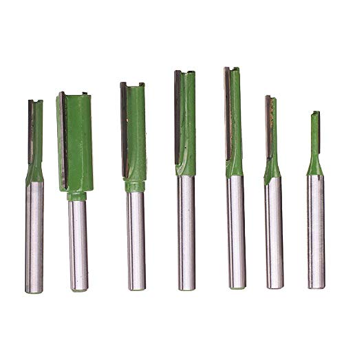 Drill 7pcs/set 6mm Shank Single Double Flute Straight Bit Milling Cutter Wood Tungsten Carbide Router Bit