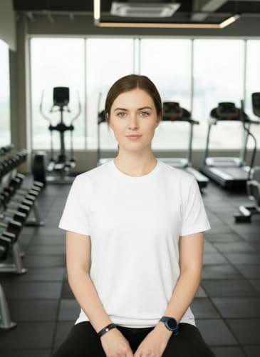 Image of Anand Women's Solid Round Neck Lycra T-Shirt - GRL MD TSHT724 L
