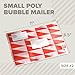 Scotch Designer Poly Bubble Mailer, Small Size 2, 8.5 IN x 11 IN, 4-pack, Red Designs Vary
