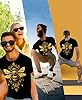 EDGMM Men T-Shirt,Men Graphic Tee,Cotton Breathable Casual T-Shirt Suitable for Adult Men S-3XL, Bee, 3XL #4