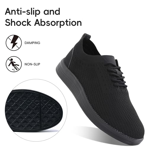 Mens Oxford Shoes, Comfortable Breathable Mesh Upper Fashion Dress Tennis Walking Sneakers Casual Lightweight Shoes for Men2