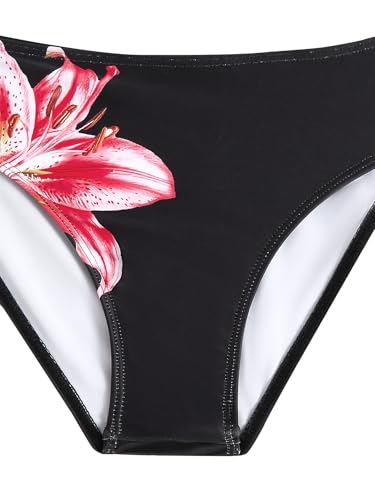Image of COZYEASE Girls' 2 Piece Ditsy Floral Print Knot Front Ruched Triangle Bikini Swimsuit
