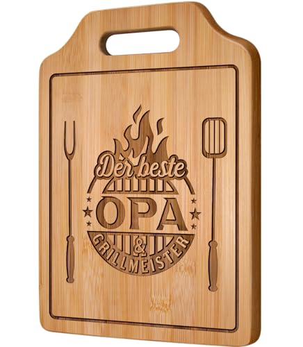 Giftasy Opa Geschenk - Graviertes Bambus Schneidebrett, Opa Geschenk Geburtstag, Bester Opa Geschenk, Opa Geschenk Weihnachten Weihnachtsgeschenke 1