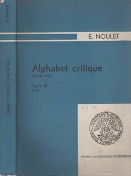 Paperback Alphabet critique. 1924-1964. [French] Book