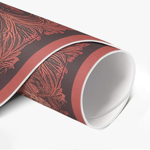 Tapis de sol salon en vinyle imprimé tropical rond ø70 cm durable - 6