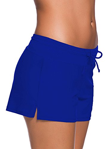 Shorts de banho femininos de natação da Satinior, calcinha de banho plus size, shorts de banho de ve
