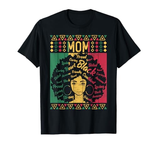 Afro African American Mom Black History Month Mothers Day T-Shirt