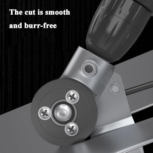 Titanium Drill Nibbler Sheet Metal Cutting Tool, Sheet Metal Cutter, Metal and Vinyl Slitter, Electric Drill Shears Attachment Cutter Nibbler for Iron, White Sheet, Steel, Copper, Aluminum (1pc) - Thumbnail 5