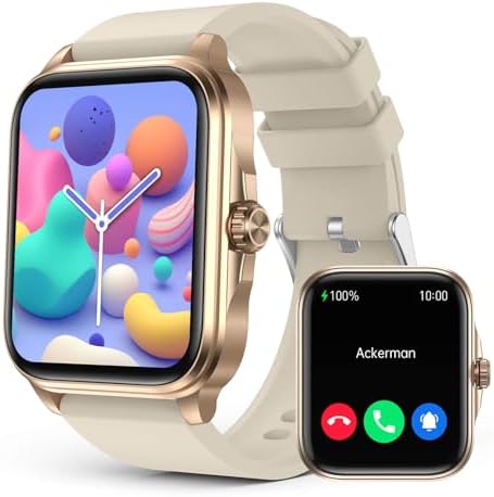 2024 Smart Watch for Men Women Answer/Make Calls, 1.91 HD 320 * 386 Full Touch Screen Smartwatch, Fitness Watch with Mett/Heart Rate Monitor, IP67 Waterproof Smartwatch Compatible with Android iOS