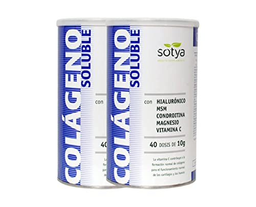 Sotya Pack Ahorro - Colageno+A.Hialuronico+Msm Bote 400 Gramos (Total 2 x 400 Gramos = 800 Gramos)