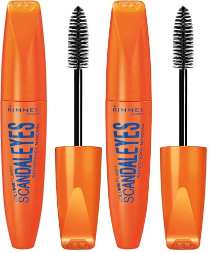 Rimmel London Scandaleyes Mascara, Waterproof, Long-Wearing, Smud...