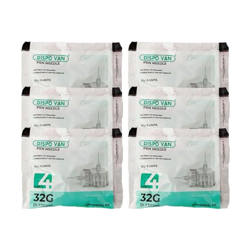 Dispovan Pen Needles 32G | Insulin Pen Needle Sterile (30 Pieces)