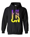 L23 23 LA Basketball Sports Fan Wear DT Sweatshirt Hoodie (Small, Black)