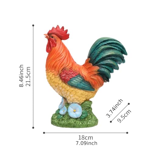 Statue coq résine résistante pour égayer un jardin terne ou une entrée - 6