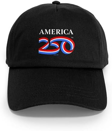 CafePress America250: White Vertical Logo Adjustable Baseball Cap
