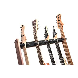 Ruach GR-2 Support de guitare personnalisable 5 positions avec support pour guitares et étuis – Noyer - Les Beatles, Paul McCartney, John Lennon, RIngo Starr, George Harrison Ruach GR-2 Support de guitare personnalisable 5 positions avec support pour guitares et étuis – Noyer – Image 5