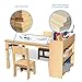 GDLF Kids Art Table and 2 Chairs, Wooden Craft Desk, Activity & Drawing, Children's Furniture, 42