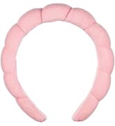 Conair Spa Makeup and Face Washing Headband, Pink Bubble Design, 1 Count, Ultra-Absorbent Microfi...