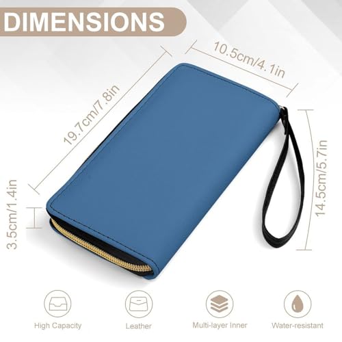 Fashion Decor Wallet, Long PU Zipper Wallet, Travel Purse Fashion Design, Huge Storage Capacity Purse With Rope Purple2