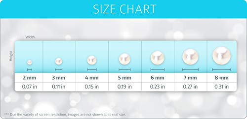 14K Yellow Gold 4Mm Simulated Pearl Children Screw Back Baby Girls Earrings #TOP5