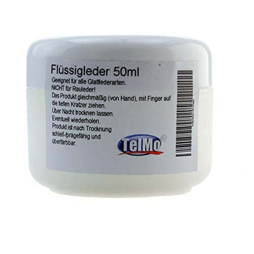 TelMo 53,80/100ml Flüssigleder zum Verschließen von Rissen bei Glattleder 50ml - Farblos