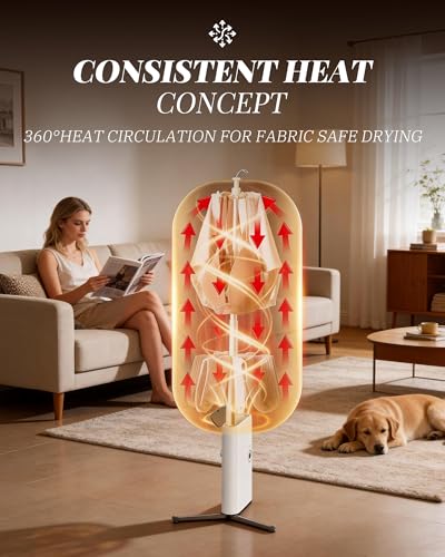 Portable Dryer for Clothes, 3/6/9-Hr Timer, Fragrance Disc, UV Care Light — view 2