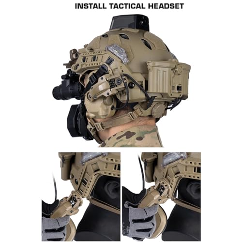 Support rail arc casque Fast réglable pour fixer et orienter une lampe tactique