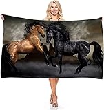 IMSY Badetuch, Pferde-Motiv, Microfaser Handtuch Badetuch Groß 100x200 Für Kinder Ultraleicht Duschtücher, Mädchen, Schwimmbadtuch (D3,70x140cm)