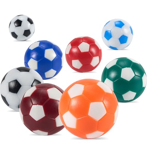 Elalove 8 Stück Tischkicker Bälle Set – Hochwertige 32mm Kickerbälle aus HIPS, langlebig & farbecht für Tischfußball & Mini Football, Bunt