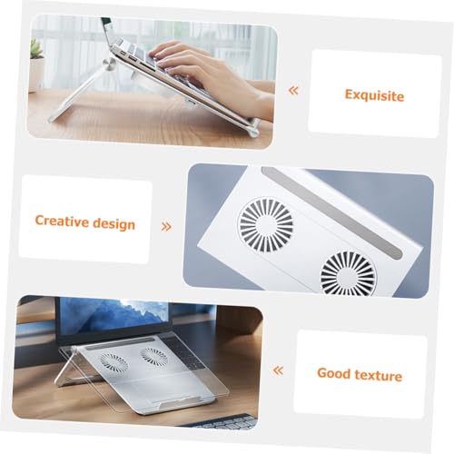 Base portátil para laptop con ventiladores dobles y soporte ajustable miniatura 4